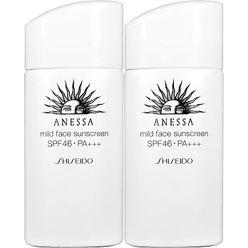 SHISEIDO 資生堂 ANESSA 安耐曬 臉部溫和防曬露SPF46/PA+++(35ml)(新包裝)*2
