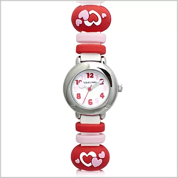 Kids 甜蜜愛心朵朵童錶-白/25mm