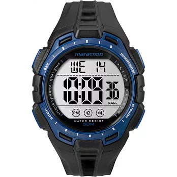 TIMEX 天美時Marathon馬拉松系列運動腕錶 TXT5K94700 黑/藍