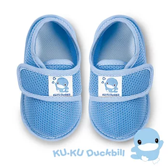 【KU.KU酷咕鴨】酷咕鴨超透氣學步鞋-淺藍M