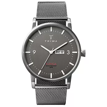 TRIWA KLINGA系列 經典美學簡約時尚腕錶-灰面x米蘭錶帶