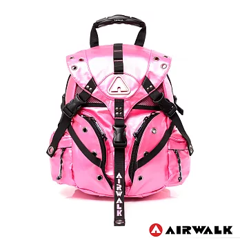 AIRWALK - 美式潮流女生專用 三叉扣後背中包粉紅