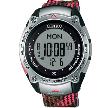 SEIKO PROSPEX富士山紀念錶款限量腕錶 S822-00B0R SBEB037J粉紅色+咖啡色