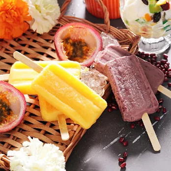 【詠純冰品】古早味傳統冰棒組(紅豆牛奶5支+花生牛奶5支+巧克力5支+百香果5支)