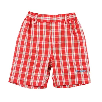 【愛的世界】紅色格子五分褲95紅色