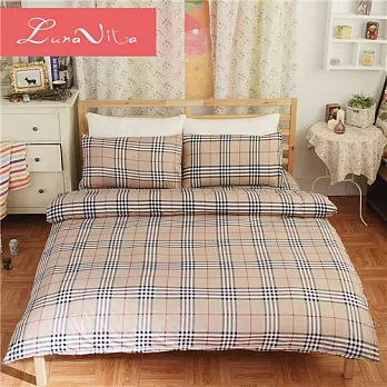 【Luna Vita】鑽石絨-巴寶莉 超細摩毛纖維 雙人四件式床包組