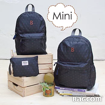 Bagcom Masaki Mini 柔感星點迷你收納後背包 - 黑色