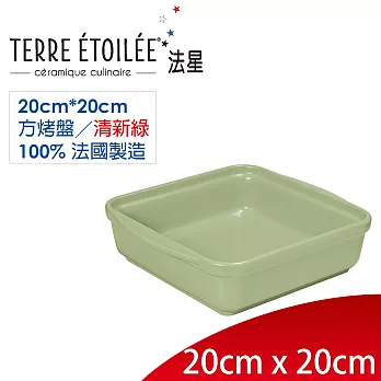 【TERRE ETOILEE法星】方型烤盤20cm*20cm(清新綠)