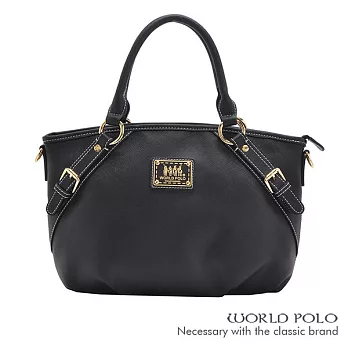 WORLD POLO.世界保羅 - 深色誘惑系列經典造型兩用包-黑色