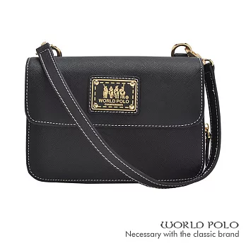WORLD POLO.世界保羅 - 深色誘惑系列多功能宴會兩用包- 黑色