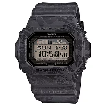G-SHOCK 扶桑花海灘風格衝浪競技運動腕錶-黑-GLX-5600F-1