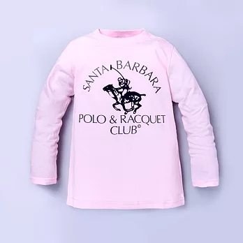 [SBPRC]經典POLO圖騰印花長袖T恤120粉紅