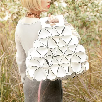 GOODJOB 綻放系列 - 三角提包L(白)