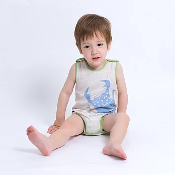 【minihope】童趣印花連身裝90水