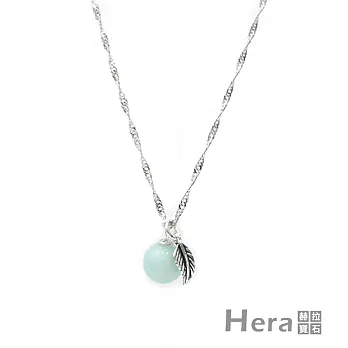 【Hera】925純銀手作天然天河石羽毛項鍊/鎖骨鍊(天河石)