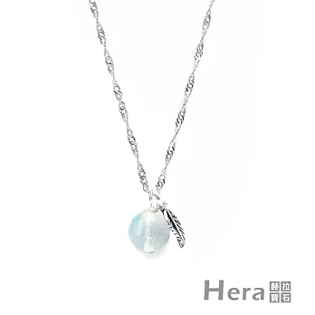 【Hera】925純銀手作蛋白石羽毛項鍊/鎖骨鍊(蛋白石)