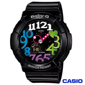 CASIO卡西歐 Baby-G超人氣霓虹立體層次3D時刻繽紛錶 BGA-131-1B2