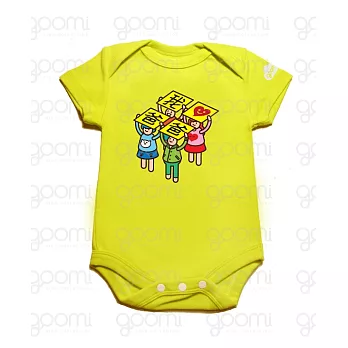 GOOMI X UPUP舉牌小人【我愛爸爸】短包屁檸檬黃~0-6M檸檬黃