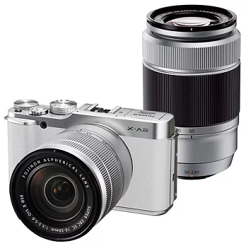 (公司貨)FUJIFILM X-A2 XC16-50mm+50-230mm 雙鏡組-送FUJIFILM 限量熱靴吊飾/白色