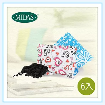 《MIDAS》吸濕除臭天然竹炭包 6入 /盒裝