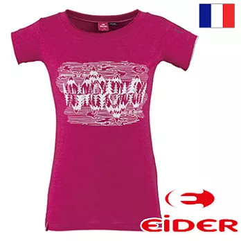 法國【EiDER】女排汗透氣抗UV短袖T恤 / 5EIV2962M櫻桃酒