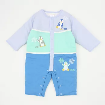 【愛的世界】純棉舖棉衣連褲-台灣製-80灰藍色