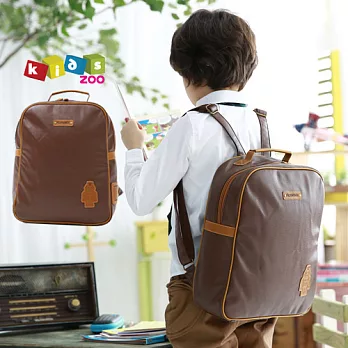 【酷包袋】簡約機器人兒童後背書包_咖啡