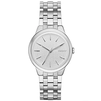 DKNY風華紐約韻味時尚腕錶-銀