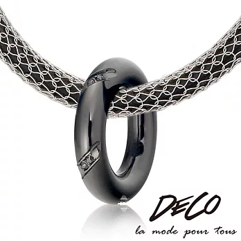 DECO X MASSA-G【威尼斯之輪】黑墬搭配X1合金鍺鈦項鍊古銅金-47cm