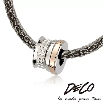DECO X MASSA-G【米蘭迴旋曲】玫瑰金墬搭配X1mini超合金鍺鈦項鍊玫瑰金-43cm