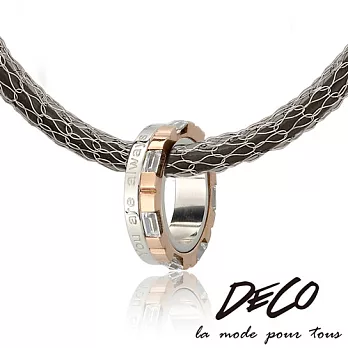 DECO X MASSA-G【巴黎伸展台】玫瑰金墬搭配X1mini超合金鍺鈦項鍊玫瑰金-43cm