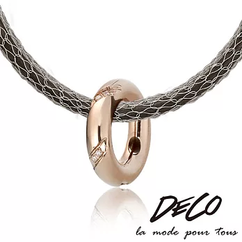 DECO X MASSA-G【威尼斯之輪】玫瑰金墬搭配X1mini超合金鍺鈦項鍊玫瑰金-43cm