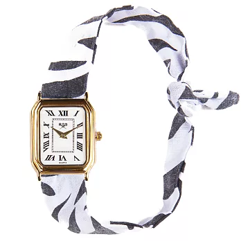 【RICH GONE BROKE】法國巴黎時尚品牌預購8/14~8/31 布拉柴維爾風格綁帶指針錶 (金 RG0711099623505)