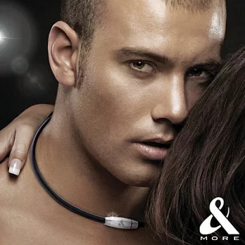 【&MORE愛迪莫】MEGA POWERⅡ超濃雙層鍺鈦項鍊(4mm)黑色50cm