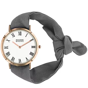 【RICH GONE BROKE】法國巴黎時尚品牌預購8/14~8/31 綁帶圓盤指針錶 (灰 RG0642968055663)