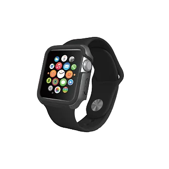 Ozaki O!coat Shockband Apple Watch 38mm 邊緣防撞保護殼-黑色