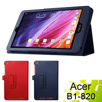 宏碁 ACER Iconia One 8 B1-820 專用高質感平板電腦磁釦式皮套 保護套 可斜立帶筆插 黑色