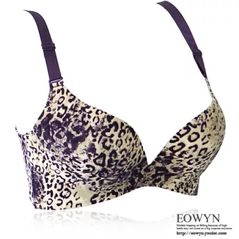 EOWYN.性感豹紋一片無痕內衣調整型聚攏女士內衣NYA016-8811-34/3色/現貨+預購紫色32/70B