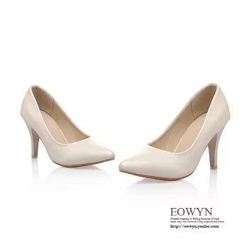 EOWYN.歐美時尚簡約大牌範顯瘦性感百搭細高跟包鞋EMD01271-58/4色/34-39碼現貨+預購杏色34