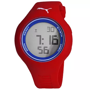 PUMA 陽光信號電子腕錶-紅x藍