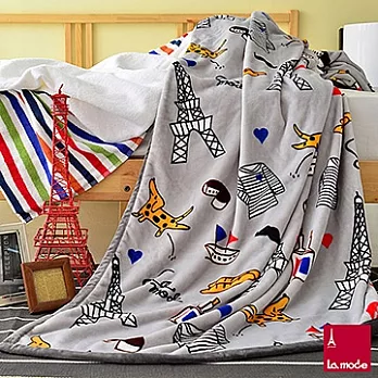 【UH】La mode - 暖柔雪芙蓉雙人毛毯(四款可選) - 法式鐵塔