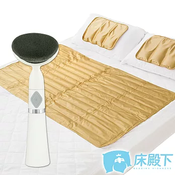 【床殿下 ICE COOL】 降8度冰酷涼墊 冷氣墊 1床+2枕坐墊 尊榮款 加贈 羅崴詩 深層清潔去角質兩用洗臉機洗臉刷奢華金
