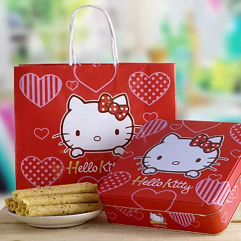 Hello Kitty芝麻蛋捲-幸福禮盒×2盒紅色