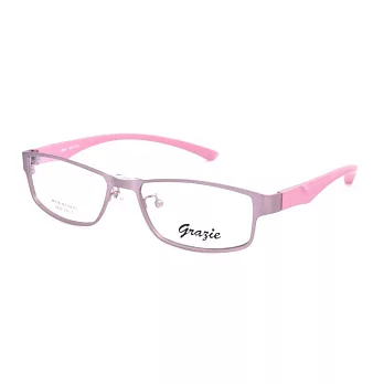 GRAZIE 甜美氣質 前掛式半框平光眼鏡9820-1粉紅