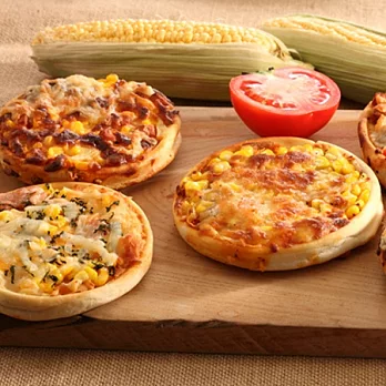 【上野物產】純手工餅皮5吋披薩(夏威夷*5+海鮮*5+總匯*5+燻雞*5),共20片