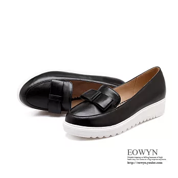 EOWYN.英國時尚休閒甜美可愛蝴蝶結圓頭平底包鞋/娃娃鞋EMD01465-59/5色/34-39碼現貨+預購黑色34