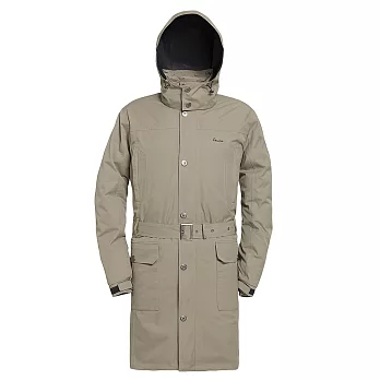 【hilltop山頂鳥】男款GoreTex兩件式防水長大衣F21M45-L卡其