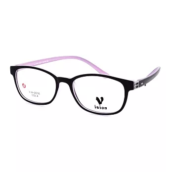 VISION 繽紛潮流 流行方框平光眼鏡VA-2016-C4深紫粉紅
