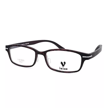VISION 繽紛潮流 流行方框韓版平光眼鏡VA-2020-C1豹紋