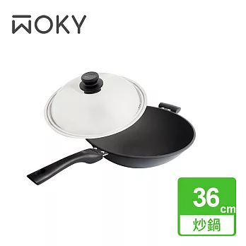 【WOKY沃廚】【WOKY沃廚】極岩36CM炒鍋(健康無塗層)
